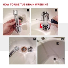 HAUTMEC Tub Drain Remover Wrench Tool Heavy Duty Aluminum PL0030