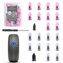 Tire Repair Kit, 21 PCS Spiral Screw~In Plugs, Car Truck Motorcycle ATV SUV