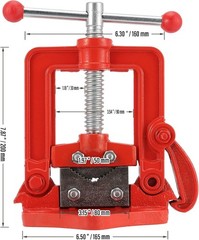 Heavy Duty Cast Iron Pipe Vice &ndash; 0.4 to 2.4 Inches Capacity, Durable & Portable