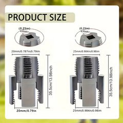 2pcs Integrated Internal & External Pipe Threading-Tool,PVC Pipe Threader Kit