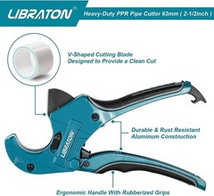 Libraton PVC Pipe Cutter, Up to 2-1/2&Prime;, Ratchet Pipe Cutter Heavy-Duty, Pex C&hellip;