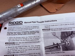 Ridgid 38540 OO-R Manual Pipe Threader Ratchet and Handle Assembly Alloy Steel