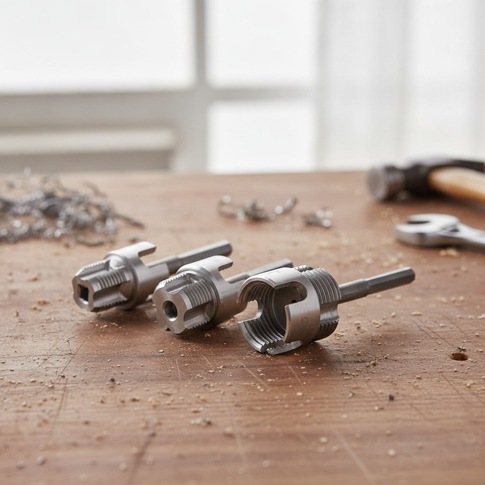 Universal Pipe Threading Tool Set &ndash; 3Pcs for Hassle-Free Threading with Drills
