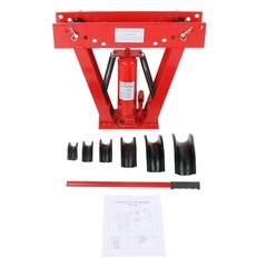 12 Ton Pipe Bender Manual Hydraulic Piping Bending Exhaust Tube Fabric w/6 Dies