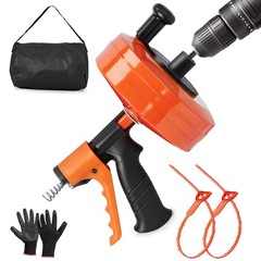 50 FT Drain Snake with Auto-Feed & Drill Attachment &ndash; Heavy Duty Plumbing Aug&hellip;
