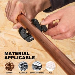 HAUTMEC Copper Pipe Cutter Tool 1/8&Prime; to 5/8&Prime;OD 1/8 &ndash; 5/8 inch, Black