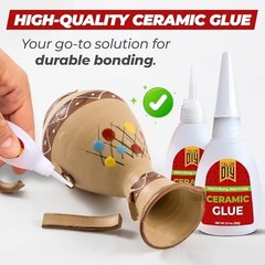 Waterproof Super Glue for Ceramic, Pottery Repair &ndash; 4 Pack, No Smell, 20g