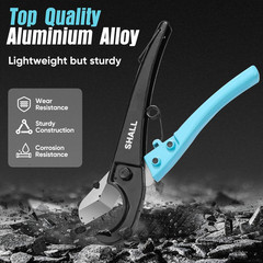 PEX Pipe Cutter, Cuts up to 1-3/8&rsquo;&rsquo;, Fast Tubing Cutter for PEX, Plastic Hoses,
