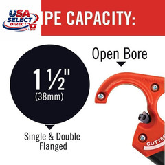 &ndash; 41608 PTEC 30000 Tubular Tailpiece Extension Cutter, 1-1/4&Prime;, Red