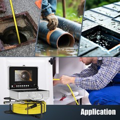 7inch Sewer Pipe Inspection Camera Drain Sewer Pipeline Industrial Endoscope 20m