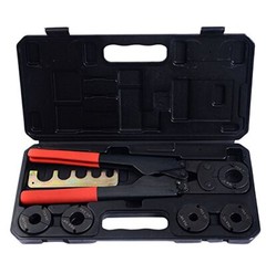 5 in1 Pex Crimper Kit Copper Ring Crimping Plumbing Tool 3/8&Prime; 1/2&Prime; 5/8&Prime; 3/4&Prime; 1&Prime;