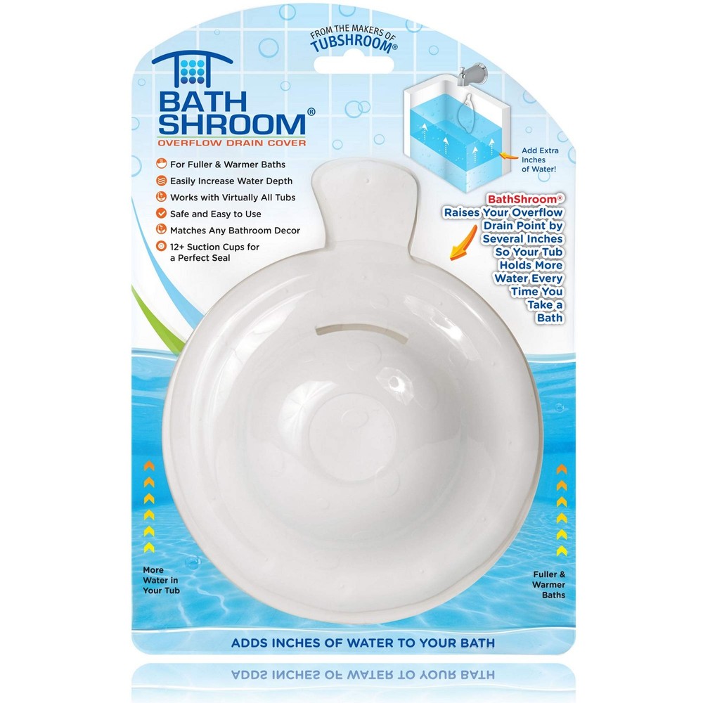 BathShroom Bathtub Overflow Drain Cover &ndash; Bath Tub No Size, White