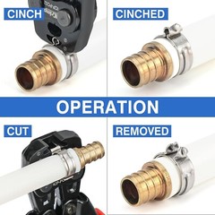 Icrimp PC-PC02KIT PEX Clamp Crimping Tool Kit with 1/2 Inch(20 Pack) and 3/4 Inc