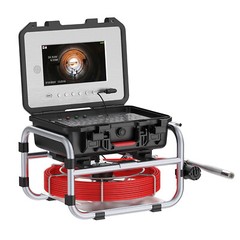 30M Sewer Pipe Inspection Camera Self-Leveling 512HZ Meter Counter 10inch DVR