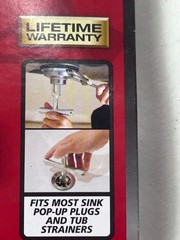 Lot of 2 Husky Pop-Up Plug Wrench Dual End Plumbing Tool Sink Drain Install NEW