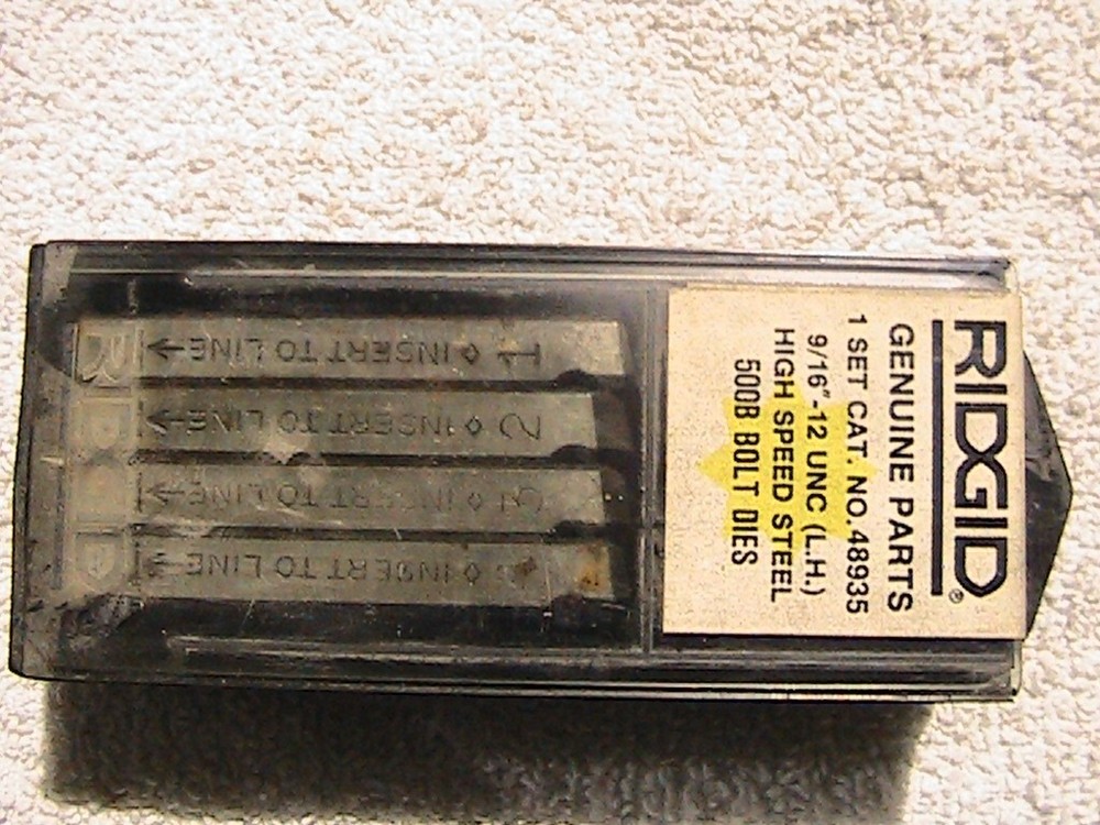 Ridgid 500B Die Set 48935, 9/16-12 LEFT HAND