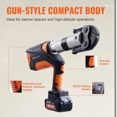 VEVOR 1/2&Prime; &ndash; 2&Prime; 18V Pro Press Tool with Brushless Motor & 6 Pro Press Jaws