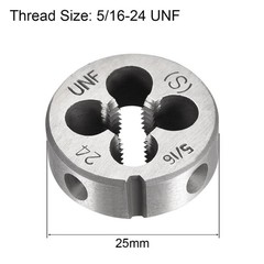 5/16-24 UNF Round Dies Machine Thread Threading Dies 1.0&Prime; OD Tool Steel 2pcs