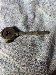 Vintage Round Die Stock Holder &ndash; Adjustable Metal Threading Tool &ndash; Shop Tool