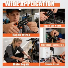 5-In-1 Professional Wire Stripper Tool, Orange Wire Cutters and Crimpers Pliers