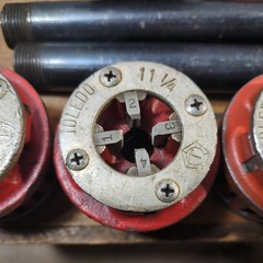 Vintage Toledo #11 Pipe Ratcheting Threader And Die Set USA NPT Rigid