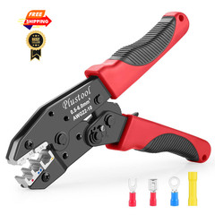 Plustool Crimping Tool for Insulated Electrical Connectors AWG Red&black