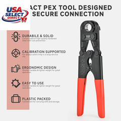 Icrimp PEX Pipe Crimping Tool Kit with Cutter & Gauge &ndash; Portable
