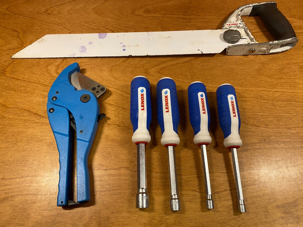 LENOX 16&Prime; PVC Saw & Nut Driver Set, Metal Ratcheting 1-5/8&Prime; PVC Cutter, (6-pc)