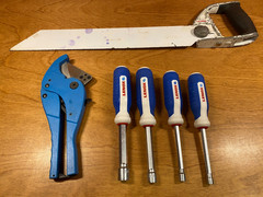 LENOX 16&Prime; PVC Saw & Nut Driver Set, Metal Ratcheting 1-5/8&Prime; PVC Cutter, (6-pc)
