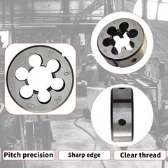 Die 1&Prime;-8 UNC Right Hand HSS Thread 8 TPI Grade 2B High Speed Steel Threading