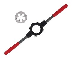 Heavy Duty 1/2&Prime;-28 Die & Stock Handle Combo Tool for 22LR, 223, 5.56, 9mm