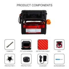 10.1&Prime; Ultra HD Sewer Camera Meter Counter Self-Balancing Monitor 512hz Sonde 50M