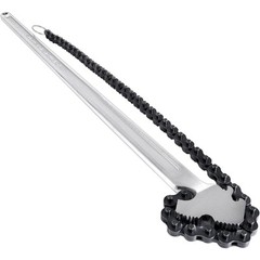 VEVOR 24&Prime; Chain Wrench Steel Straight Handle Tool 22&Prime; Chain 6.7&Prime; Capacity
