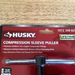 Husky 1012 349 829 Compression Sleeve Puller, Removes 1/2&Prime; Comp Sleeves.