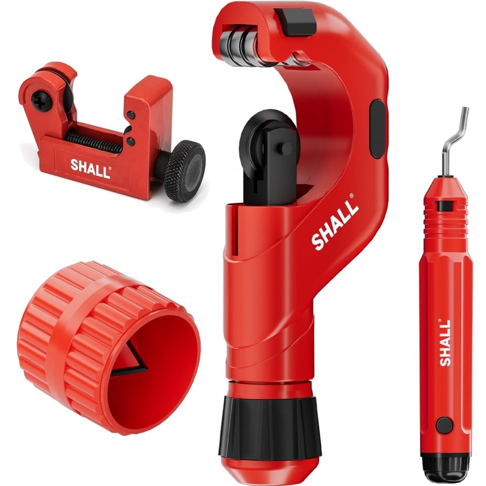 4-Piece Tubing Cutter Set, 1/4&rsquo;&rsquo; to 2&rsquo;&rsquo;OD Heavy Duty Copper Pipe Cutter, 1/8&rsquo;&hellip;