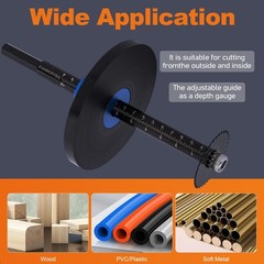 360&deg; Rotating PVC Pipe Cutter Set &ndash; Adjustable Depth, 5 HSS Blades, Portable Too