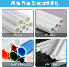 3PCS Integrated PVC Pipe Threader Tool 1/2&Prime; 3/4&Prime; 1&Prime; Dual-Function Internal Water