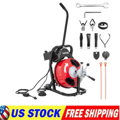 50FT x 1/2 Inch Drain Cleaner Machine Portable Electric Auger Sewer Snake 250W