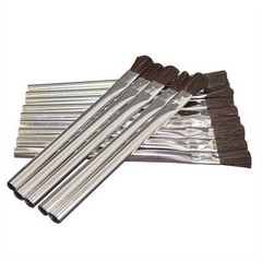 Flexible Natural hair Bristle Tin/Metal Tubular Ferrule Handle Acid/Flux 144 Pk