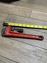 Vintage Great Neck 10&rdquo; Pipe Tool Monkey Wrench PW10 Forged Steel Heavy Duty