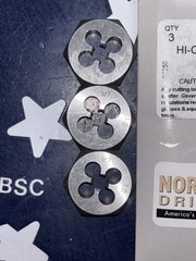(3) USA M7x1 Hex Die NC Threading Rethreading M7 X 1.00 THREE HEXAGON DIES