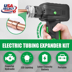 Electric Tubing Expander Swaging Tool Kit &ndash; 2200mAh Battery Powered