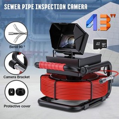 30M Sewer Pipe Inspection Camera 17MM Sewer Pipeline Endoscope 4.3 inch Monitor