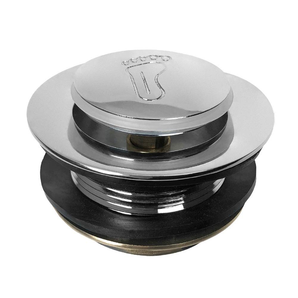 QWORK Bathtub Drain, Polished Chrome, for 1-1/2&Prime; Shower and Chrome