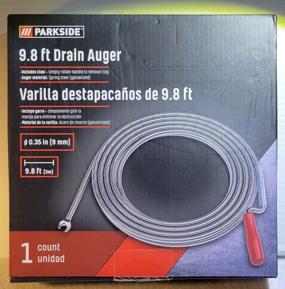drain auger 9.8 ft