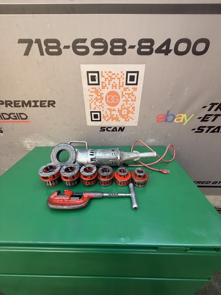 Ridgid 700 Pipe Threader Threading Machine & 12R Die Set 1/2 to 2&Prime; Works Great!