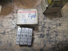 Super Nice Toledo-Beaver 999A Pipe Threader 4 Piece 1/2&Prime; Pipe Die Insert Set USA