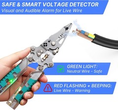 DIMOT 18-in-1 Multifunctional Electrical Pliers, Wire Stripper & Screwdriver Too