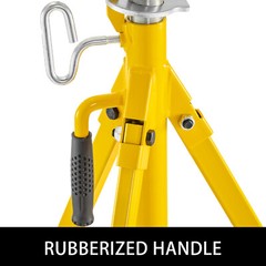 VEVOR Roller Head Pipe Stand Foldable Tripod 32&Prime;-55&Prime; Height 12 in Load 2500 lb