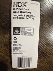 HDX 1/2&rdquo; Acid Brushes 3-Pack Lot of 2 (6 Total) Paint Glue Craft New